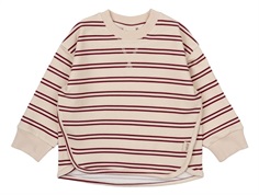 Petit Piao sweatshirt dark red striped